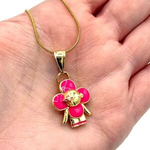 Upcycled Louis Vuitton Vivienne Pendant Necklace - Authentic, Stamped 